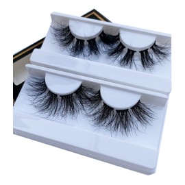 Mink Eyelashes Long Mink Fur Eyelashes Hand Made false eyelashes wholesale bulk eyelashes (2 pairs 04, mink lashes)