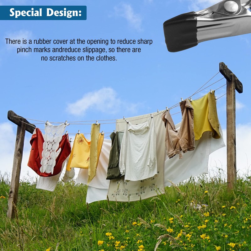 LOYONAL Clothes Pegs Stainless Steel Rustproof – Pack of 40