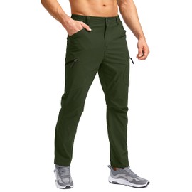 Pudolla Waterproof Tactical Pants Cargo Pants Outdoor Work Pants Hiking Pants Lightweight Pants Olive XL