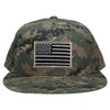 Armycrew Flat Bill Digital Camo American Flag Patch Snapback Cap