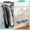 3-Tier Folding Mesh Clothes Drying Rack, Hanging Sweater Dryer for