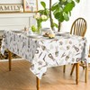 Horaldaily Easter Tablecloth 60×120 Inch, Bunny Carrots Spring Washable Table