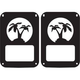 JeepTails Palm Tree Inverted Tail Lamp Light Covers Compatible with Jeep JK Wrangler Set of 2