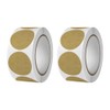 JIHUOO 2 Rolls 1 Inch Round Kraft Paper Stickers Blank