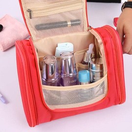 Makeup Bag Travel Cosmetic Toiletry Case Hanging Storage Large Bag Organizer， Durable, Waterproof Hanging Travel Makeup Bag - 9.45x3.94x9.84 inches