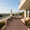WONSHREE 12”x12” Plastic Interlocking Deck Tiles Waterproof Patio Flooring PP