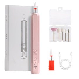 Electric Nail Cutter, LED Light, Adjustable Speed and Direction of Rotation, Manicure and Pedicure Set for Gel Nails, Acrylic Nails, Cuticle Removal