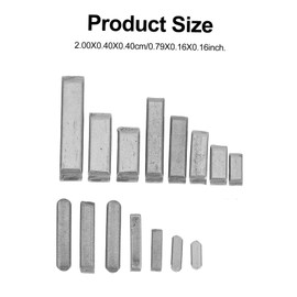 WHAMVOX 175 Pcs Carbon Steel Type A Parallel Key Pins Flat Shaft Keys for Machinery Furniture Installation DIY Projects Convenient Storage Box Included