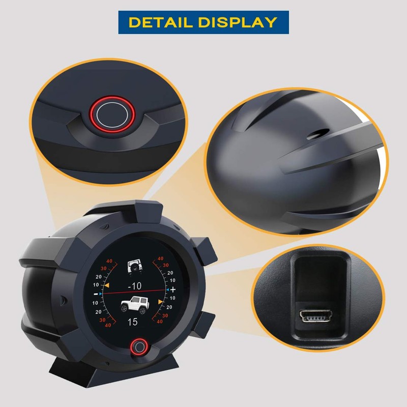 X95 GPS Speedometer MPH Car Inclinometer Level Tilt Gauge Automotive