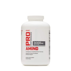 GNC Pro Performance Amino 3000mg, 240 Softgels, Supports Protein Synthesis and Muscle Repair