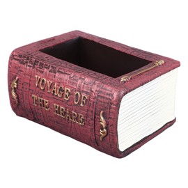 MOTOULAX Book Shaped Flower Pot Plant Pot Vintage Decorative Flower Pot for Balcony Office Windowsill