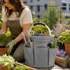 17L Garden Tool Storage Basket for Gardening - Foldable 6-Pocket