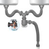 QruiLanTu Double Sink Drain Kit Expandable Flexible 1 1/2 Inch
