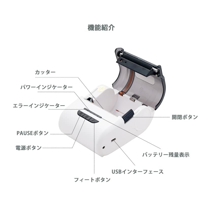 Mobile Printer WS-P210 Mobile Label Printer Receipt Printer Thermal Printer