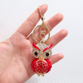 National Museum of Korea Goods Owl Key Ring Red Gem Cubic Key Holder Feng Shui Accessories I agree to third party provision for foreigner gift delivery / 국립중앙박물관 굿즈 부엉이키링 붉은보석 큐빅 키홀더 풍수소품 외국인 선물 배송을 위한 제3자 제공에 동의합니다