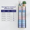 Wall Mounted Towel Racks for Bathroom with Shelf, Oak