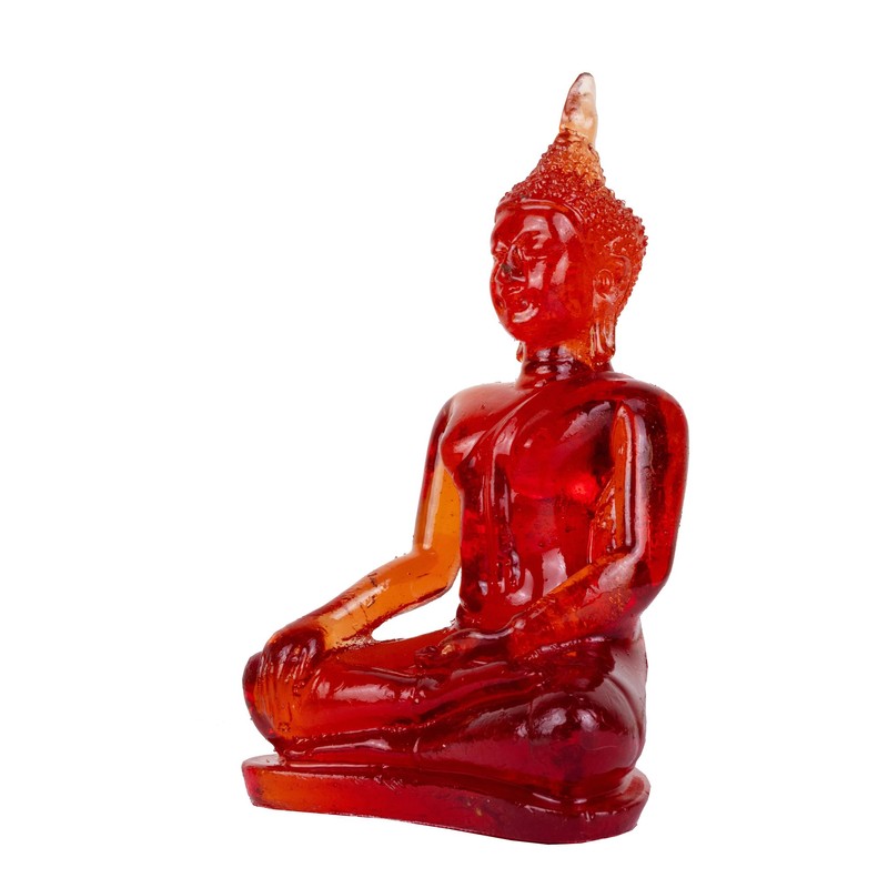 BUDDHO Buddha overcoming Temptations Buddha Statue 4" H Poly Resin