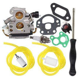 AISEN Carburetor for 506450501 C1T-EL41A Husqvarna 135 140 140E 435 440 435E 440E Chainsaw Jonsared CS410 CS2240 Screwdriver Adjustment Tool Kit Fuel Line Filter Spark Plug