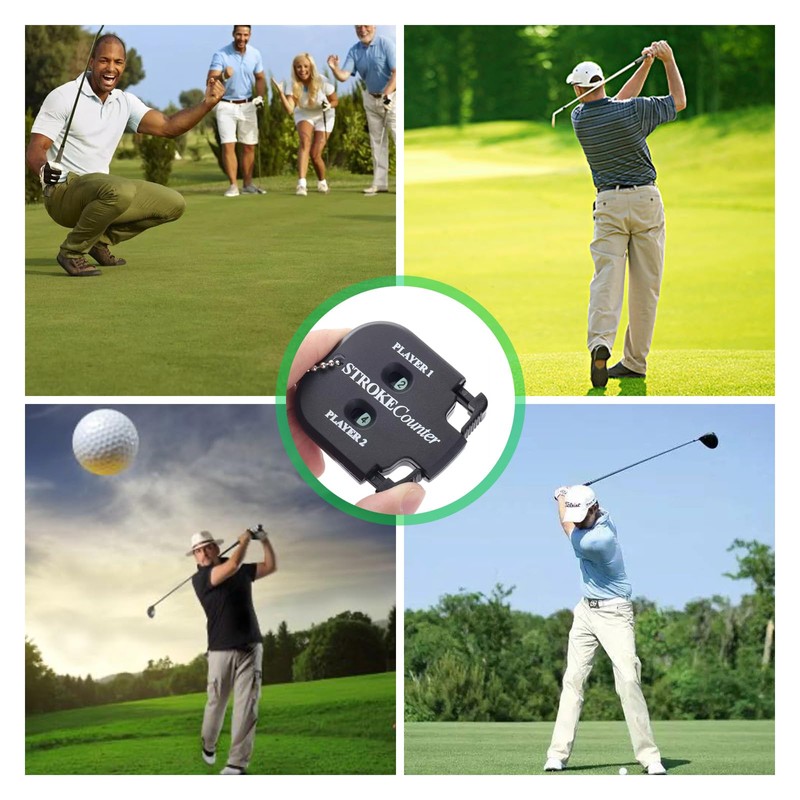 Golf Stroke Counter 4-Pack, Portable Mini Golf Score Keeper with