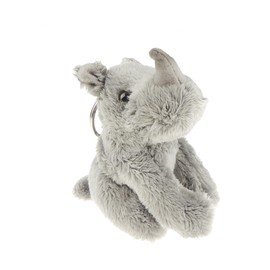 Glamour Girlz ute Soft Cuddly Fluffy Christmas Birthday Gift Plush Fabric Animal Pet Farm Safari Wildlife Women Men Car Handbag Bag Backpack Purse Charm keyring Key Chain Rings (Rhino)