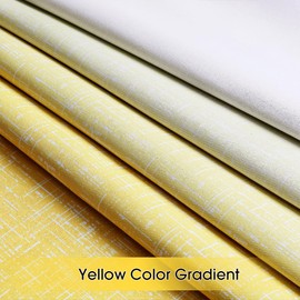 Geomoroccan Ombre 100% Blackout Curtains 84 Inches Long 2 Panels for Bedroom Living Room Gold Yellow White Gradient Patterned Room Darkening Thermal Insulated Rod Pocket Window Treatment Drapes
