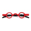 Inlefen Unisex Mini Round Frame Spring Hinge Reader Presbyopic Glasses,