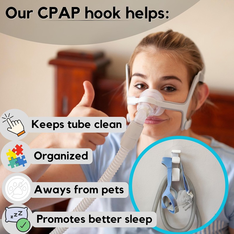 CPAP Hose Hanger Holder Hook Adjustable Removable Hose Organizer Mask