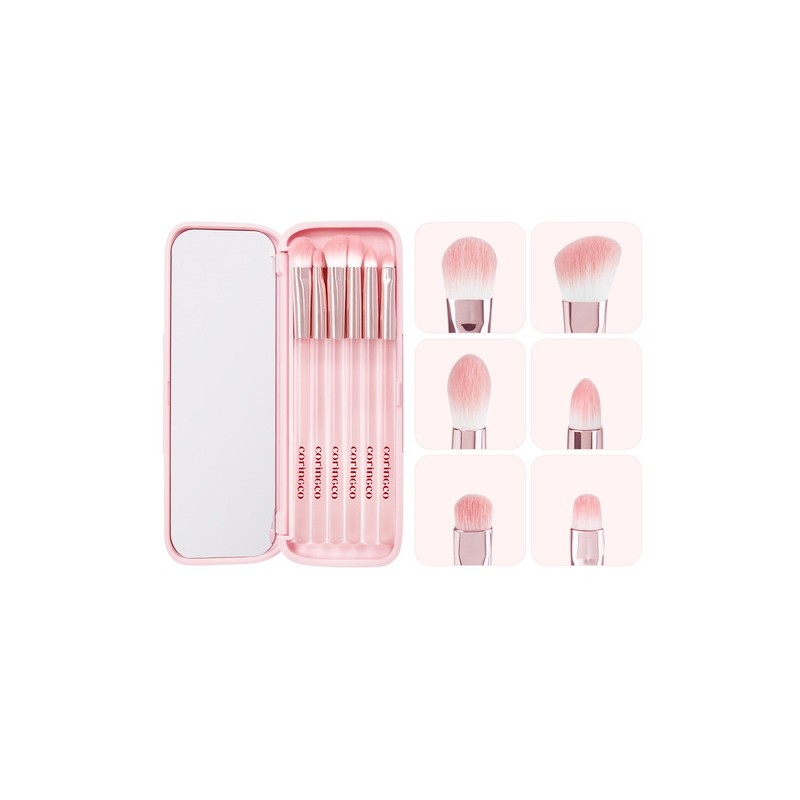 Pink Pocket Eye Brush Set 6P / 핑크포켓 아이 브러쉬