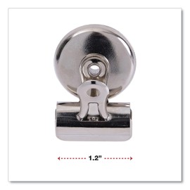 Universal UNV31260 Bulldog Magnetic Clips - Small, Nickel (18/Pack)