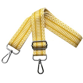 Omxyinma Adjustable Fabric Bag Strap, Yellow Rope Style, Body Strap for Bags, Handbags, Carry Bags, Accessories with Silver Carabiner