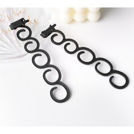 AKOAK 4 Pcs Braid Tools, Hair End Styling Tool Set for Women and Girls, PP Plastic, Black + Brown (2 Pieces Each Color), Durable, Flexible, Lightweight, Suitable for Any Hair Type