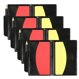4 Sets Referee Cards Set, 8pcs Referee Penalty Cards with 4pcs Card Holders, Soccer Referee Sanction Red and Yellow Warning Cards for Fifa Football Soccer Volleyball Sports Game Men's Officials