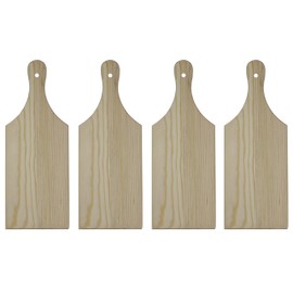 Package of 4 Unfinished Wooden Mini Cutting Boards for Decorating and Crafting