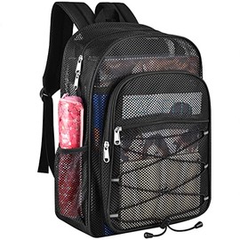 Heavy Duty Mesh Backpacks for Adults, Mesh School Bags for Boys and Girls, See Through School Bags with Adjustable Straps, Mesh Bags for Swimming, Fitness, Sports, Carry Portable Oxygen Concentrators