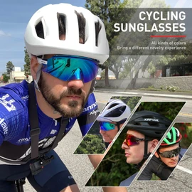 KAPVOE Cycling Glasses Mountain Bike Sunglasses MTB Windproof Motorcycle Goggles Men Women Triathlon Sports Running