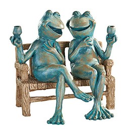 Snoogg Happy Hour Frogs Garden Statue