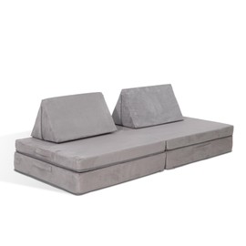 Ulax furniture Kids & Toddler Play Couch - Convertible Folding Sofa with Durable Foam, Modular Design for Versatile Play & Relaxation