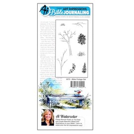 Art Impressions Journaling Watercolor Rubber Stamps-Bible Foliage