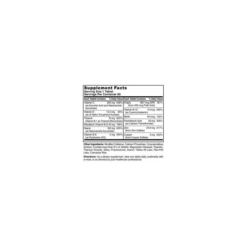 Nature's Blend Stress Formula with Zinc 60 Tablets Gluten Free