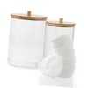 Baluue Bathroom Organizers and Storage Cotton Pad Dispenser Small Jars