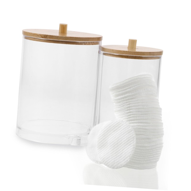 Baluue Bathroom Organizers and Storage Cotton Pad Dispenser Small Jars