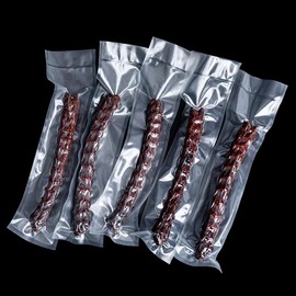 100 Pack Clear Vacuum Bags 3.15x12.6 inch (Inside Size 2.75x12.2 inch) for Food Saver Flat Open Top Embossed Vacuum Sealer Bag Food Storage Packaging Pouch with Tear Notch