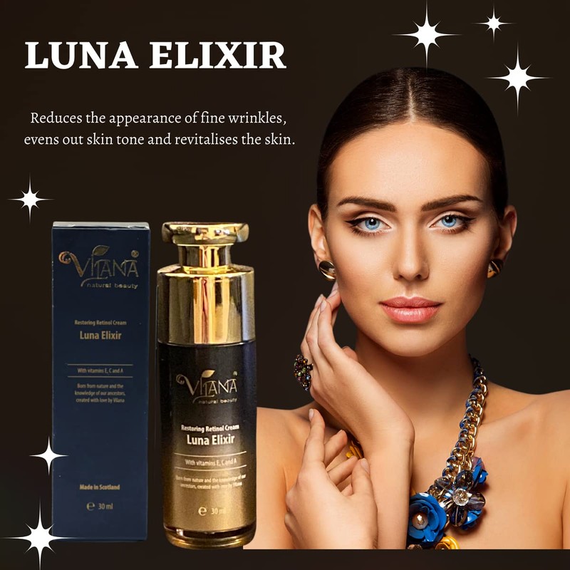 Vilana Natural Beauty Retinol Face Cream Luna Elixir Rejuvenating Night