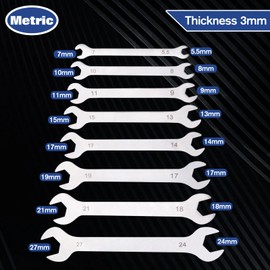 SPEEDWOX 8pcs Slim Wrench Set Ultra Thin Open End Wrench Set Ultra Thin Open End Wrench Set Thin Spanner Set Slim Spanner Set Ultra Thin Spanner Set Ultra Thin Spanner Set Double End Spanner Mini