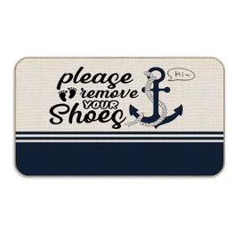 Nogrit Boat doormat,Boat mats no Shoes Door mat,Nautical Door mat, Door Mat 17x30, Boat Anchor Non Slip Doormat Decor, for Boat Owners