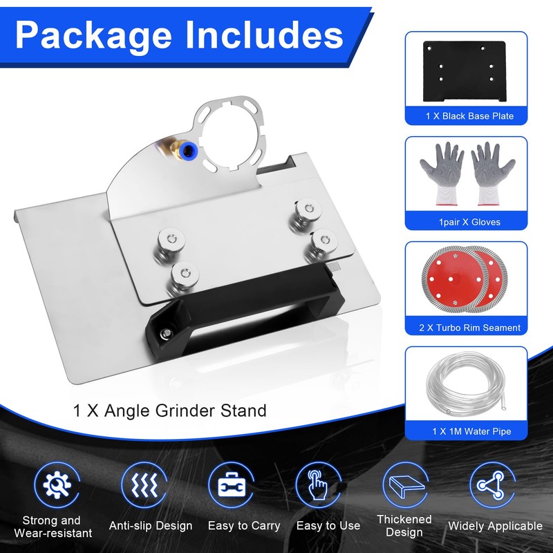 Angle Grinder Stand Set, 6pcs for Tile 45° Chamfer Cutting,