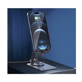 TEKNET Soporte Universal de Aluminio Ajuste multiángulo 360 Compatible con celulares y Tablet de Diferentes Marcas fácil instalación multiposicion Plegable y portátil Almohadillas Antideslizantes