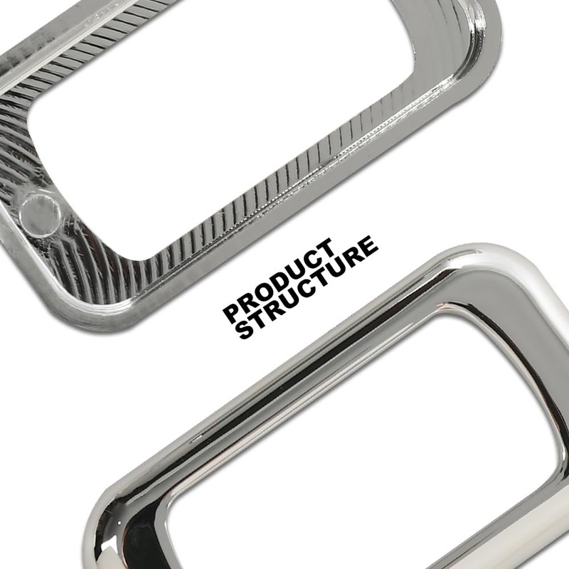 Chrome Plastic Rocker Switch Trim Compatible with Freightliners & Peterbilt