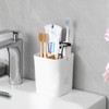 Electric Toothbrush Holder 3 Slots Tooth Brushing Holder with Bamboo