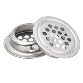 uxcell 25mm(1") Circular Soffit Vent, 10pcs Stainless Steel Circular Air Vents Round Mesh Hole Louver for Kitchen Bathroom Cabinet, Silver Tone